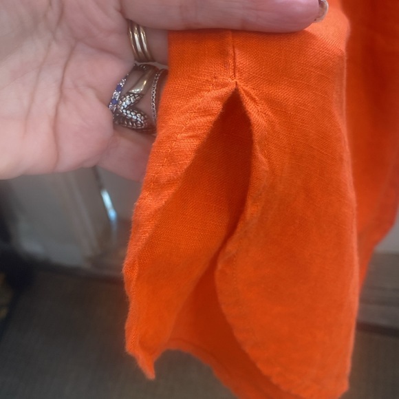 FLAX orange linen dress size large🌺NWTs - Picture 7 of 7